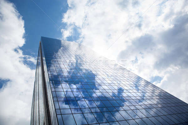 Stock photo: Skyscraper against blue sky