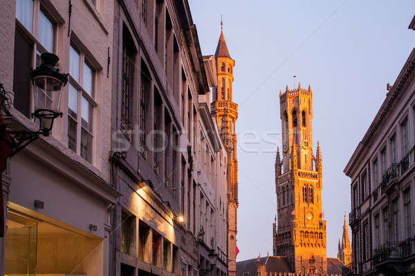 The belfry of Bruges Stock photo © artjazz