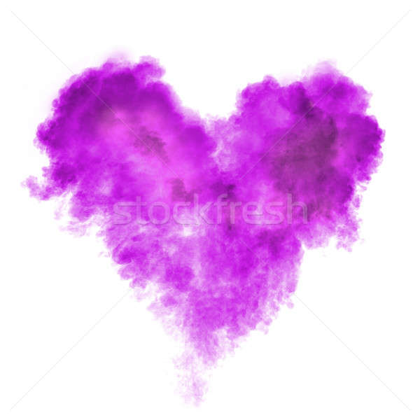heart made of black powder explosion isolated Stock photo © artjazz