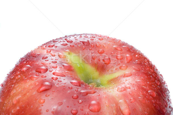 красное яблоко капли воды изолированный белый воды продовольствие Сток-фото © artjazz