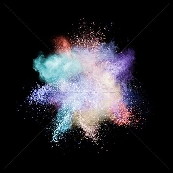 White powder explosion isolated on black Stock photo © artjazz