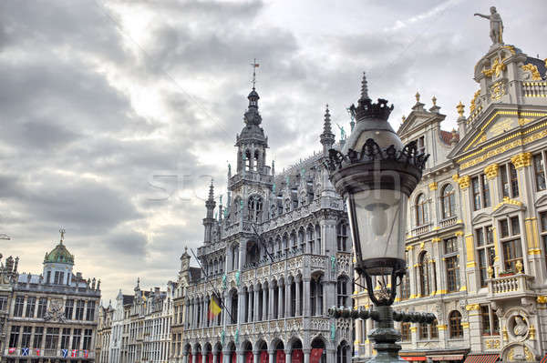 Lugar Bruselas Bélgica casa edificio ciudad Foto stock © artjazz