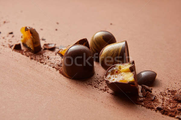 delicious chocolate candies Stock photo © artjazz