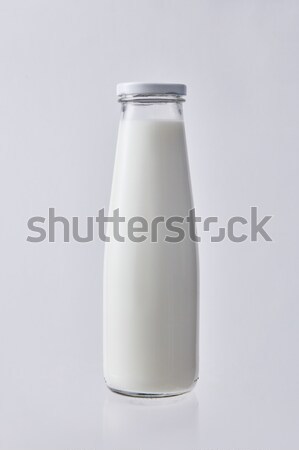 Witte fles glas boerderij schone Stockfoto © artjazz