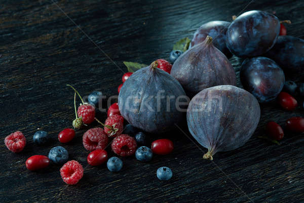 Fresh figs of different varieties berries Stock photo © artjazz