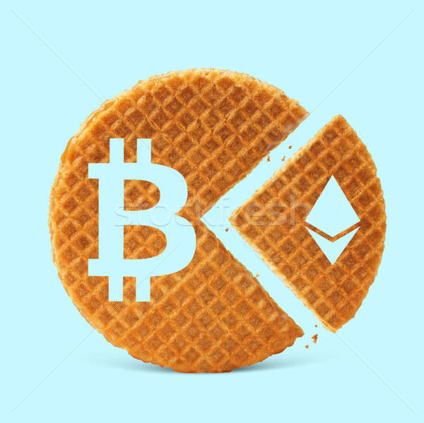 icons of bitcoin and etherium Stock photo © artjazz
