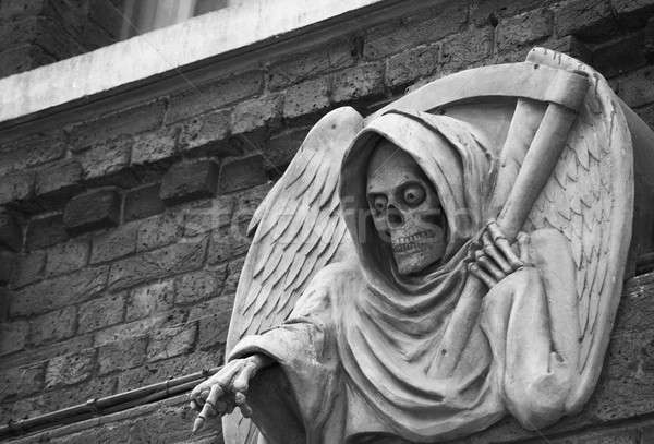 śmierci Fotografia posąg na zewnątrz Londyn loch Zdjęcia stock © Artlover
