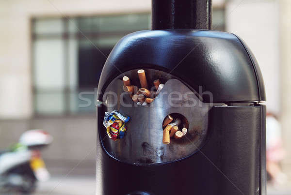 öffentlichen Aschenbecher Pol zentrale London Stadt Stock foto © Artlover