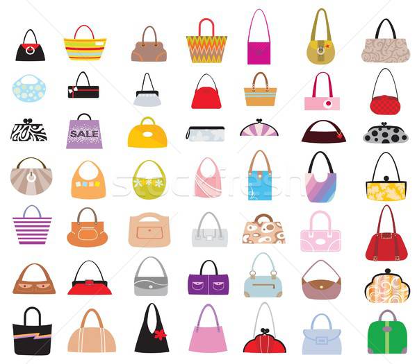 Taschen weiblichen unterschiedlich Designs Design Stock foto © Artlover