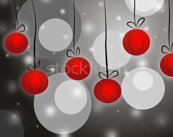 Dekoration rot dekorativ Kugeln hängen Stock foto © Artlover