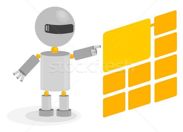 Roboter orange Gerät Business Technologie Industrie Stock foto © Artlover