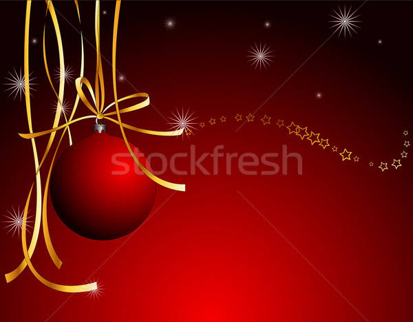 Karácsony dekoráció piros illusztráció pici arany Stock fotó © Artlover