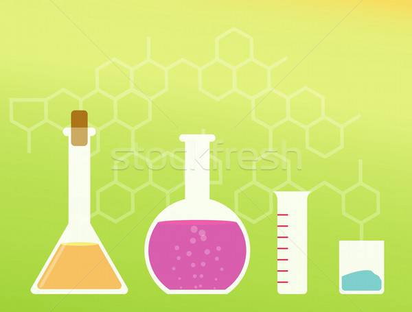 Chemie Gläser Schule Glas Medizin Stock foto © Artlover
