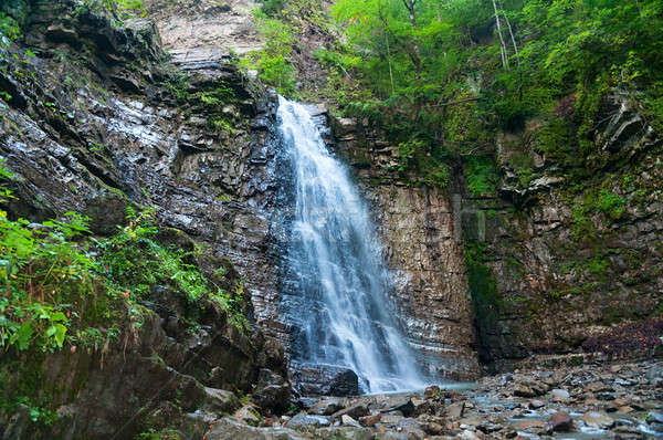 Stock photo: Waterfall in the Carpathian mountains
