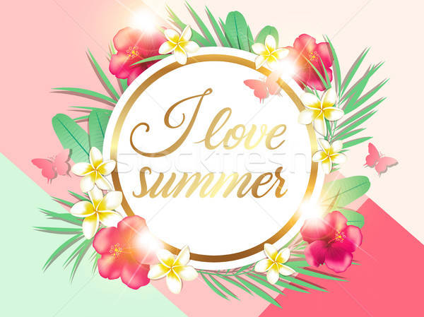 Abstract summer floral tropical background Stock photo © Artspace