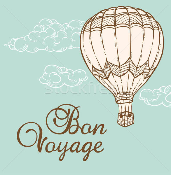 Vintage background with air balloon Stock photo © Artspace