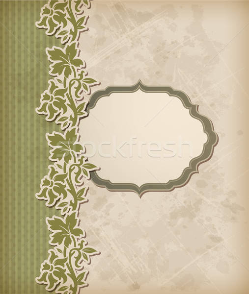 Vintage green vector background Stock photo © Artspace