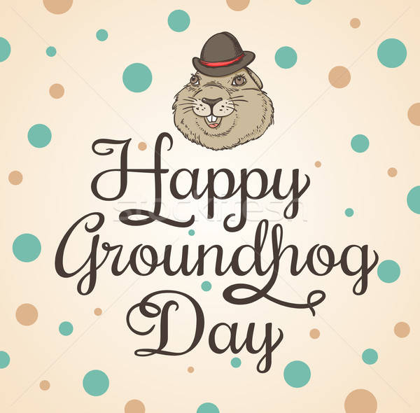 Card for Groundhog Day  Stock photo © Artspace