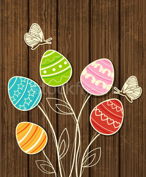 Easter background with eggs Stock photo © Artspace