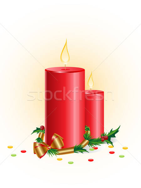 Christmas candle Stock photo © Artspace