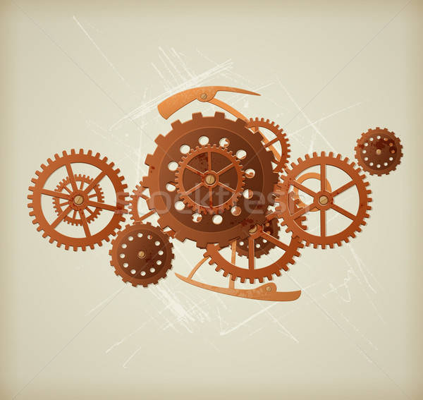 蒸汽朋克 向量 襤褸 風格 背景 復古 商業照片 © Artspace