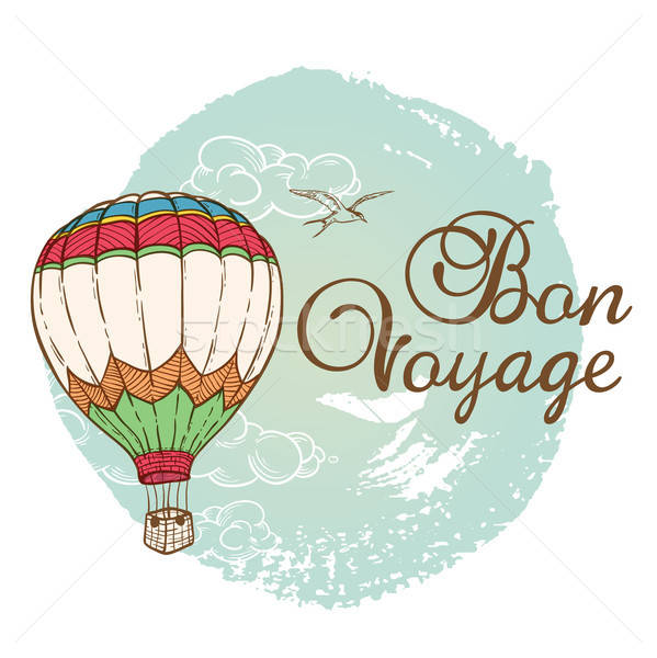 Travel background with air balloon Stock photo © Artspace