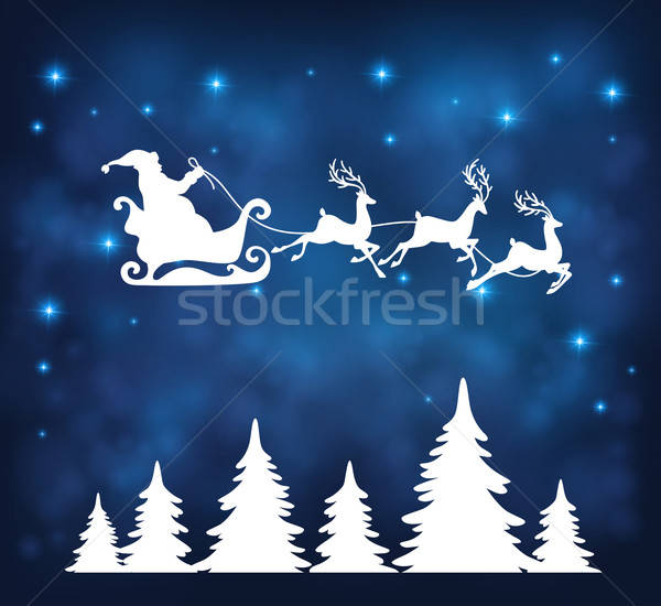 Santa Claus and white firs Stock photo © Artspace