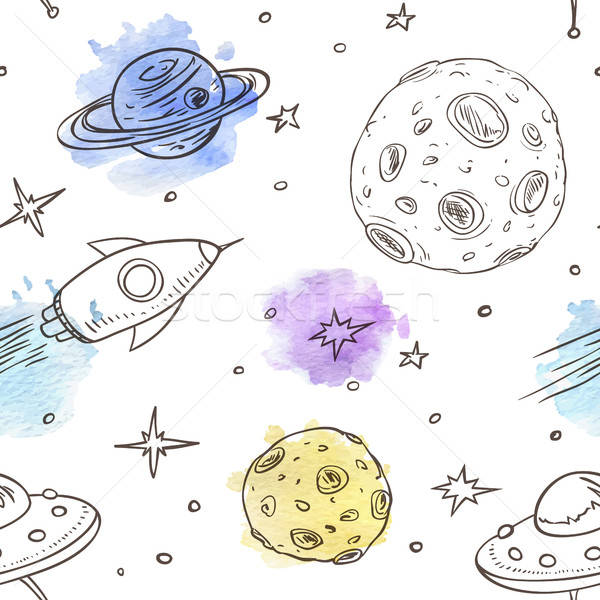 スペース ベクトル 手描き 白 ストックフォト © Artspace