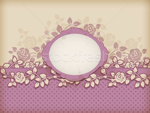 Vintage Floral Background Vector Illustration C Artspace 5538387 Stockfresh