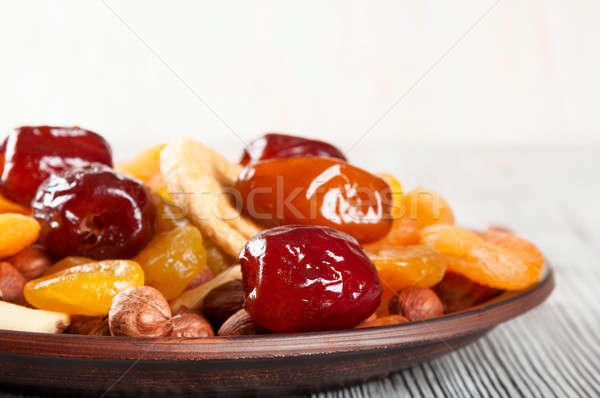 Dried fruits in a plate Stock photo © Artspace