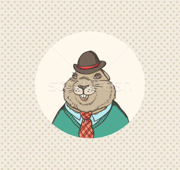 Groundhog in a hat Stock photo © Artspace