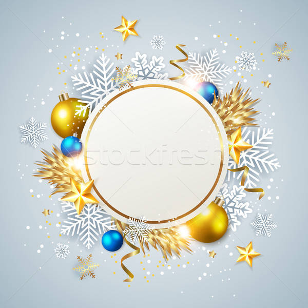 Decorativo Navidad resumen vector tarjeta de felicitación blanco Foto stock © Artspace