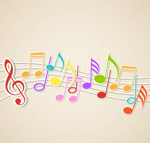 Notlar vektör soyut müzik notaları kâğıt arka plan Stok fotoğraf © Artspace