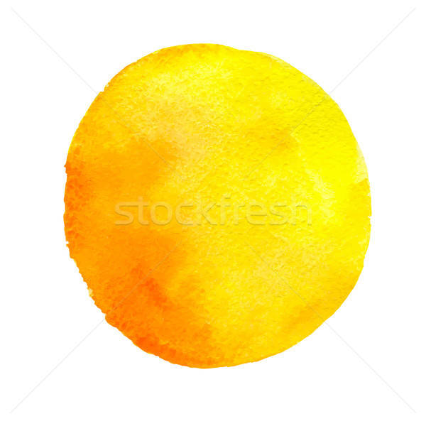 Yellow round watercolor blob Stock photo © Artspace