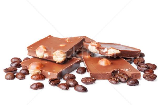 Chocolate and coffee beans Stock photo © Artspace