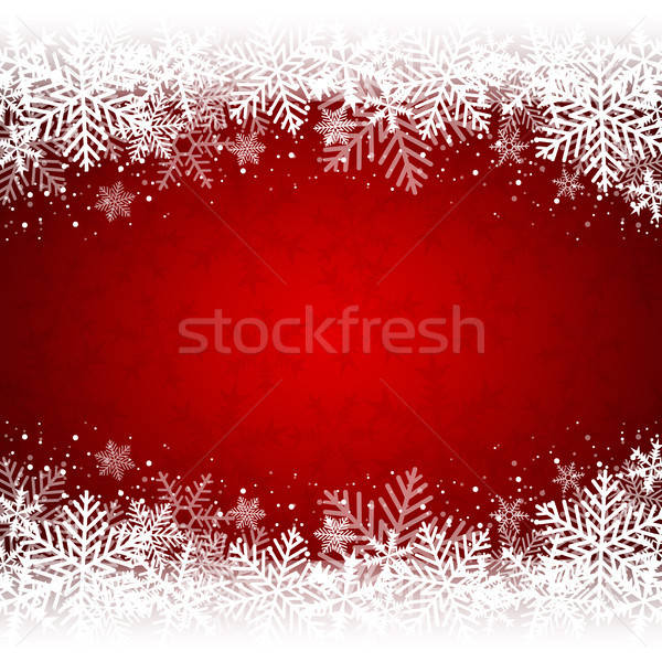 Decorativo rosso Natale bianco fiocchi di neve design Foto d'archivio © Artspace