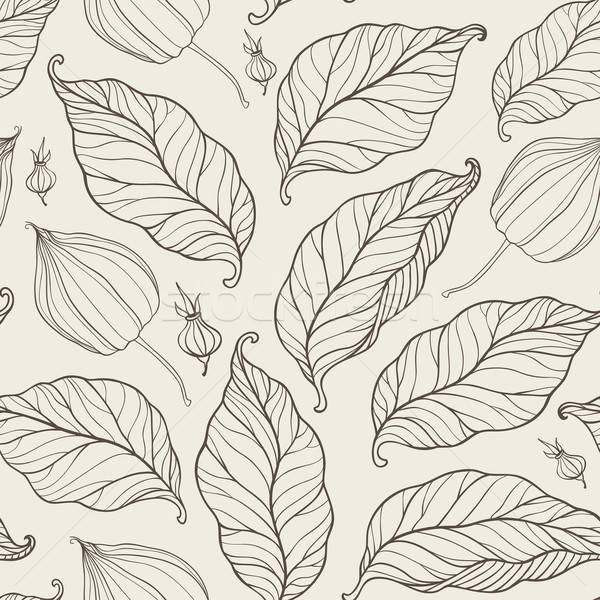 Seamless pattern with falling leaves Stock photo © Artspace
