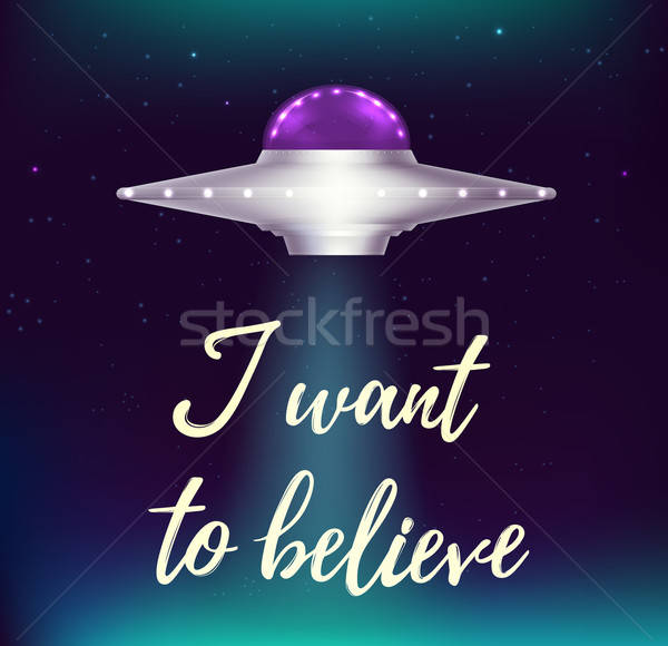 Fantastic background with UFO Stock photo © Artspace