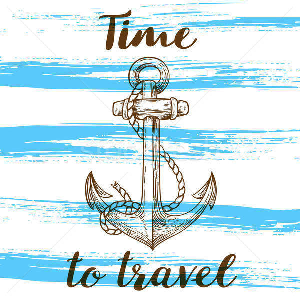 Vintage blue travel background Stock photo © Artspace