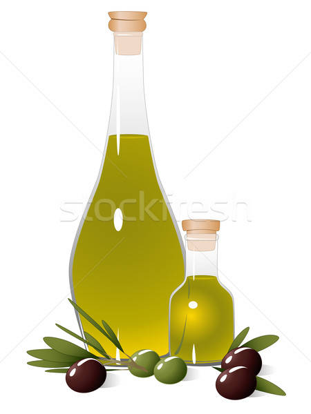 Bottiglia olio d'oliva oliva ramo olive alimentare Foto d'archivio © Artspace