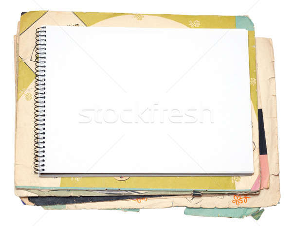 Blank notebook and old paper Stock photo © Artspace