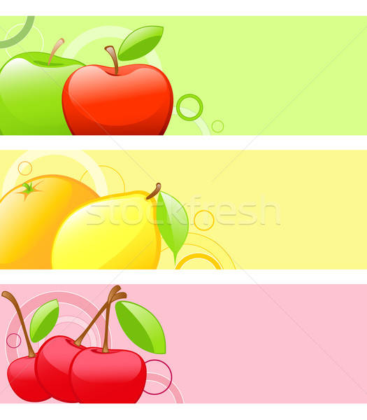 Gekleurd vruchten achtergronden heldere vector vruchten Stockfoto © Artspace