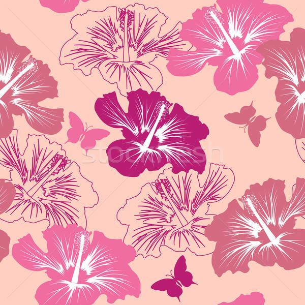 seamless pattern with tropical flower Stock photo © Artspace