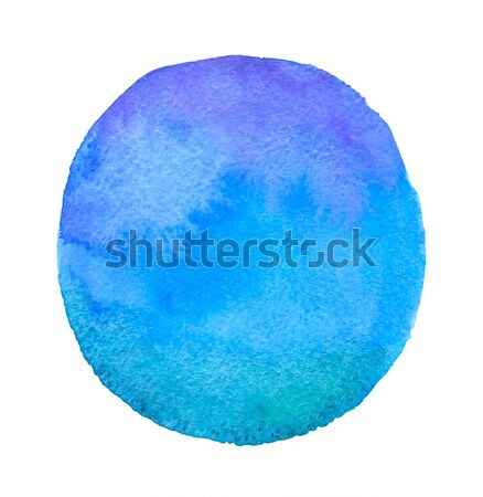 Blue round watercolor blob Stock photo © Artspace