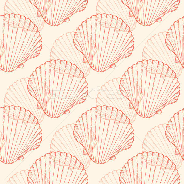 Seamless pattern with sea shells Stock photo © Artspace