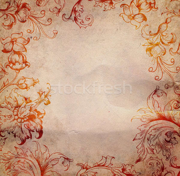 Vintage background with floral ornament Stock photo © Artspace