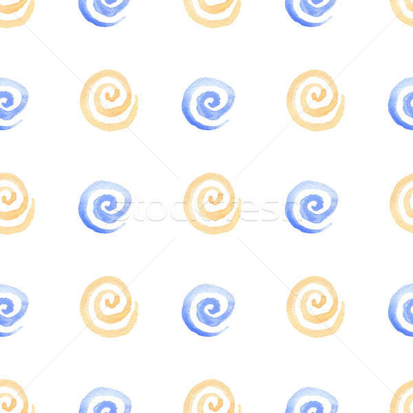 Seamless pattern with orange and blue spirals Stock photo © Artspace