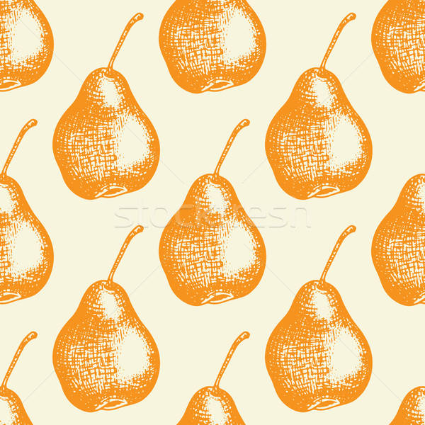 Seamless pattern with orange pears. Stock photo © Artspace