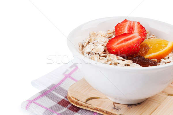 Porridge  with fresh strawberry Stock photo © Artspace