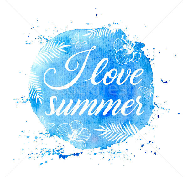 Blue summer tropical background Stock photo © Artspace